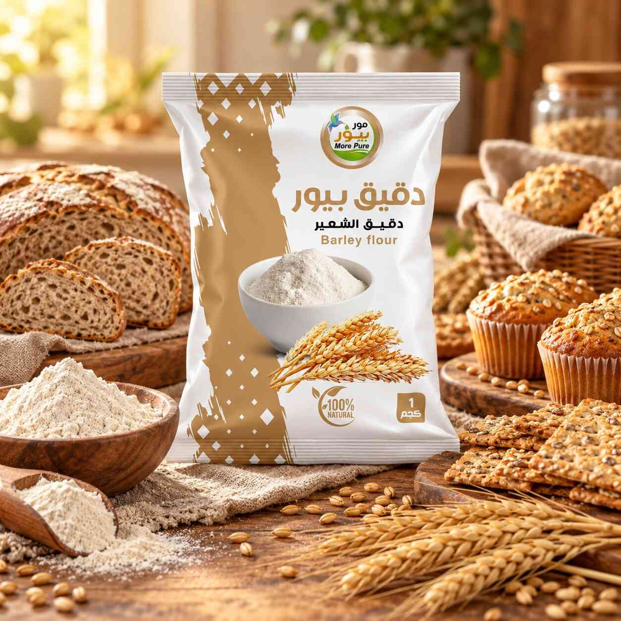 دقيق شعير مور بيور كيس 1 كجم