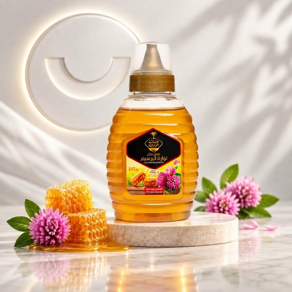 عسل نوارة البرسيم الطبيعي للطاقة