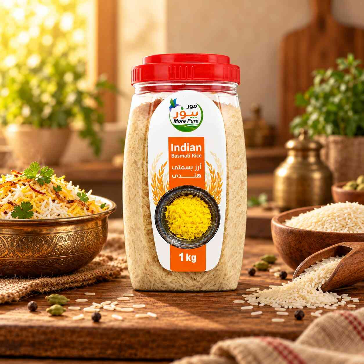 أرز بسمتي  هندي - برطمان 1 كجم