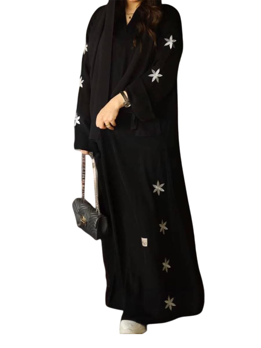 Stars abaya made of silk