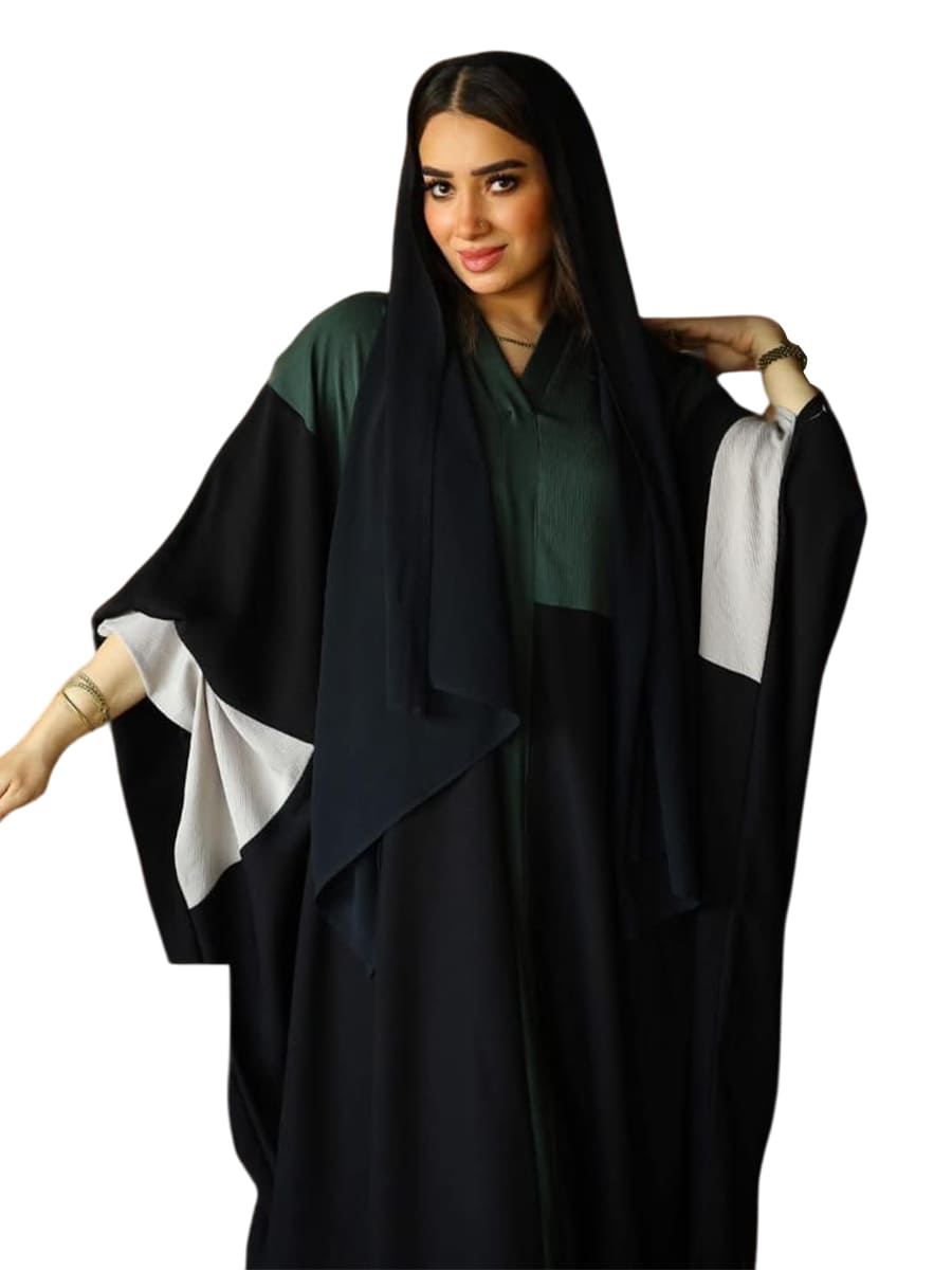 Women's silk abaya with a modern design