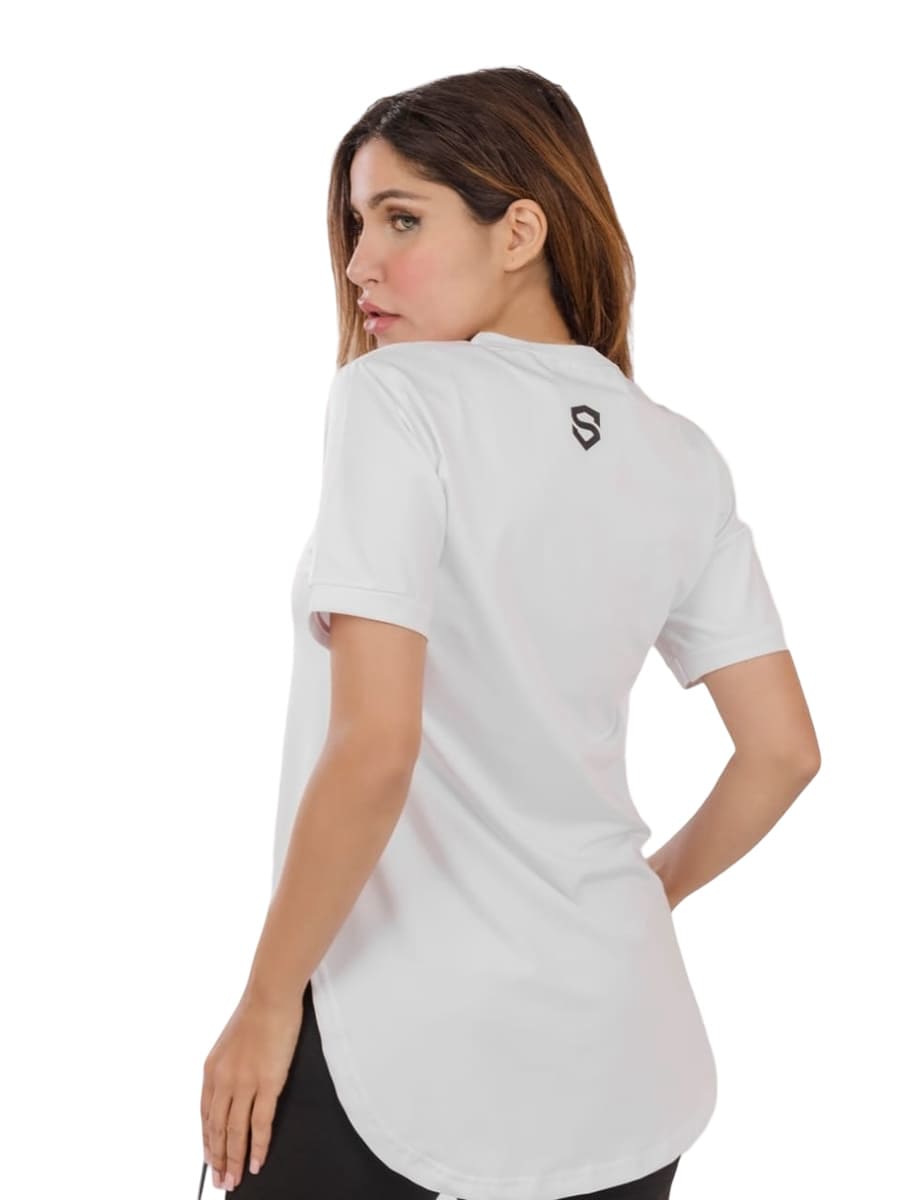 T-Shirt Sport Women's Half Sleeve White