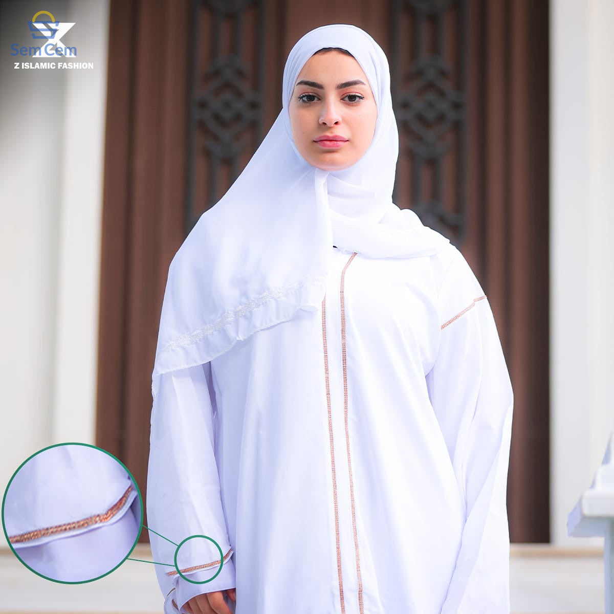 Abaya Women's Model Ribbon Gold