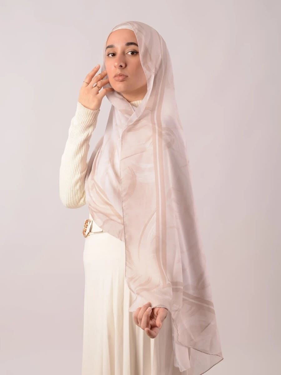 Scarf Cotton Beige Light