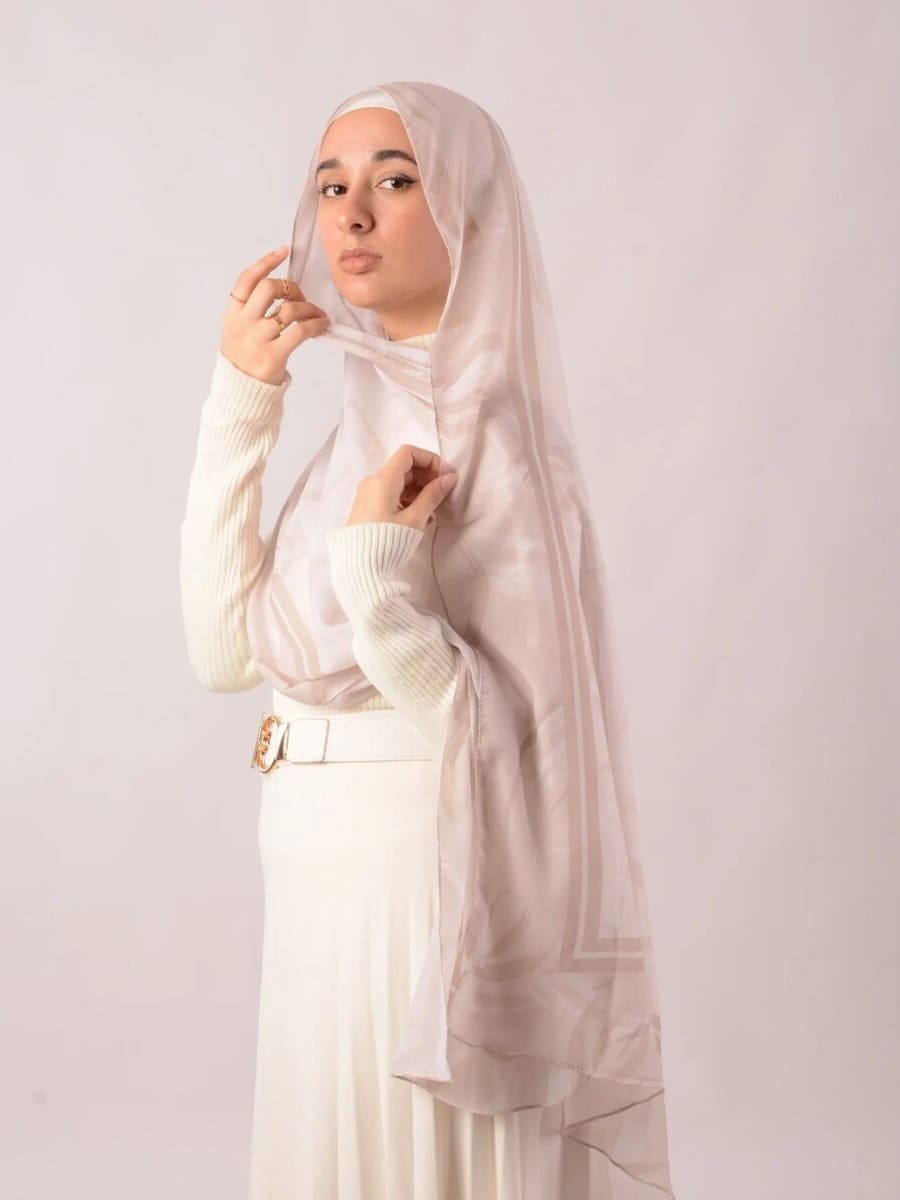 Scarf Cotton Beige Light