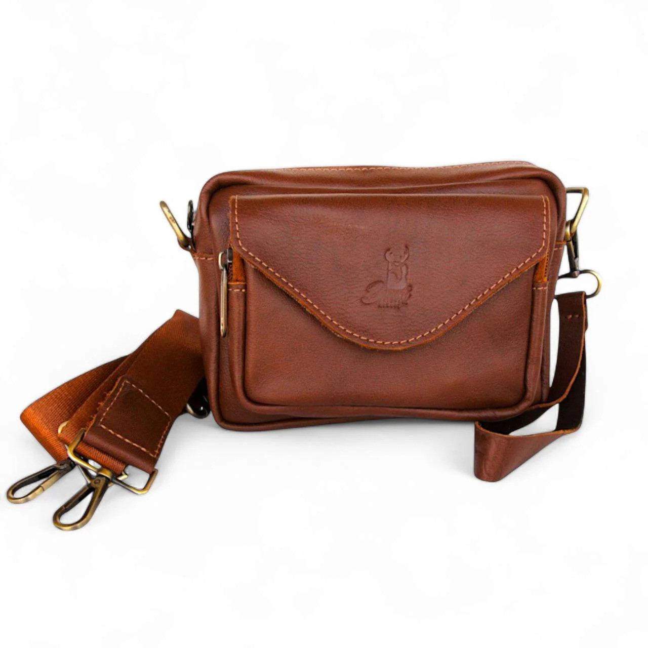 Bag Hand Cross Leather Natural