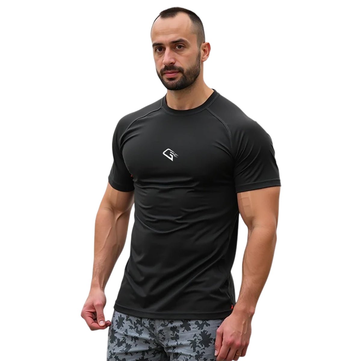 T-Shirt Sport Half Sleeve Men's - Black