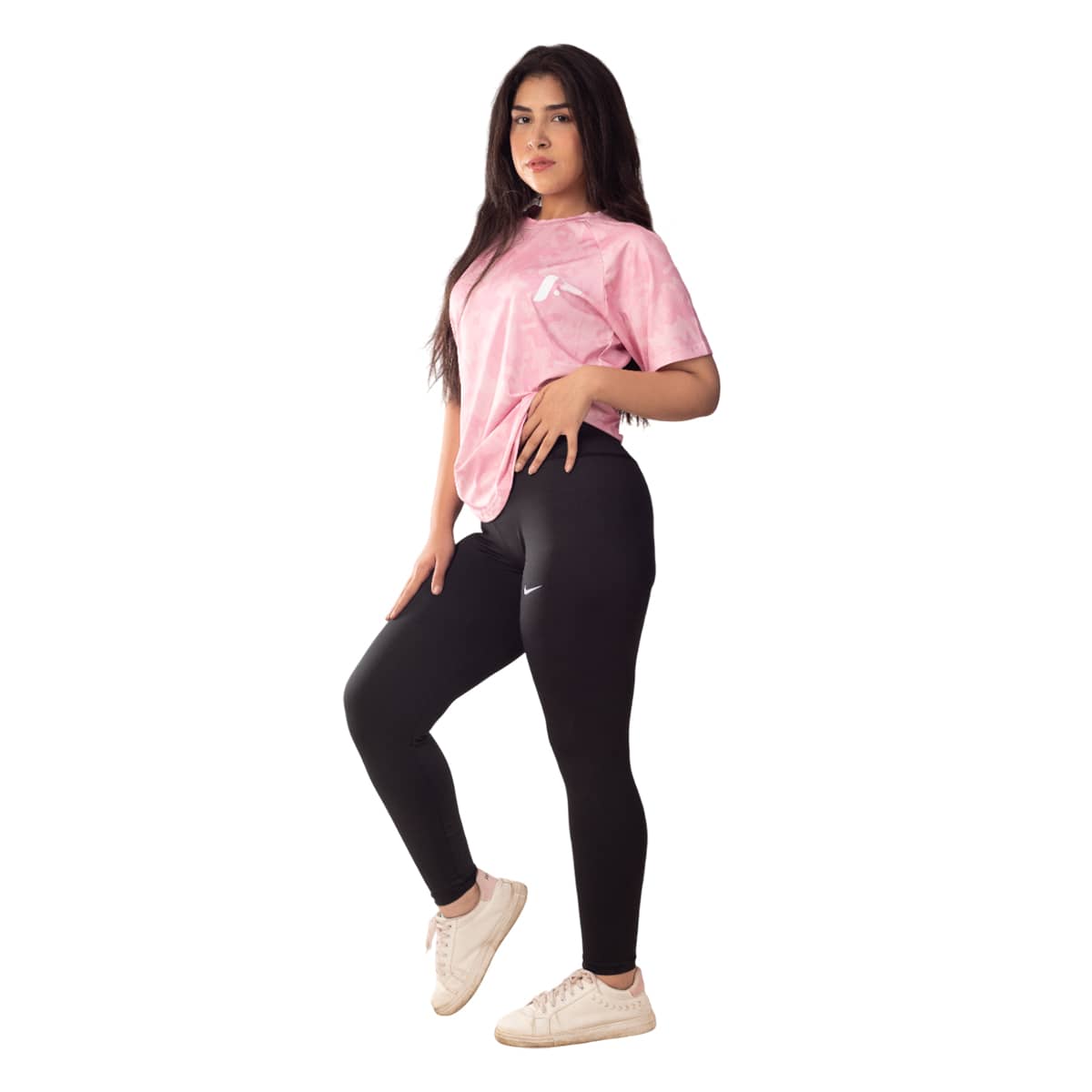 تيشيرت رياضي حريمي  نصف كم بينك