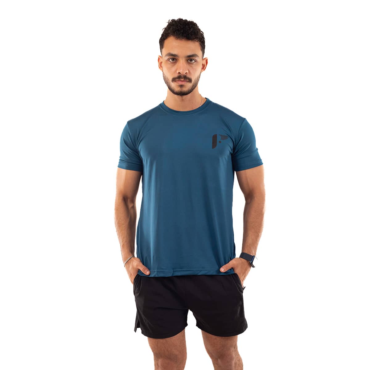 T-Shirt Sport Men's Half Sleeve Blue