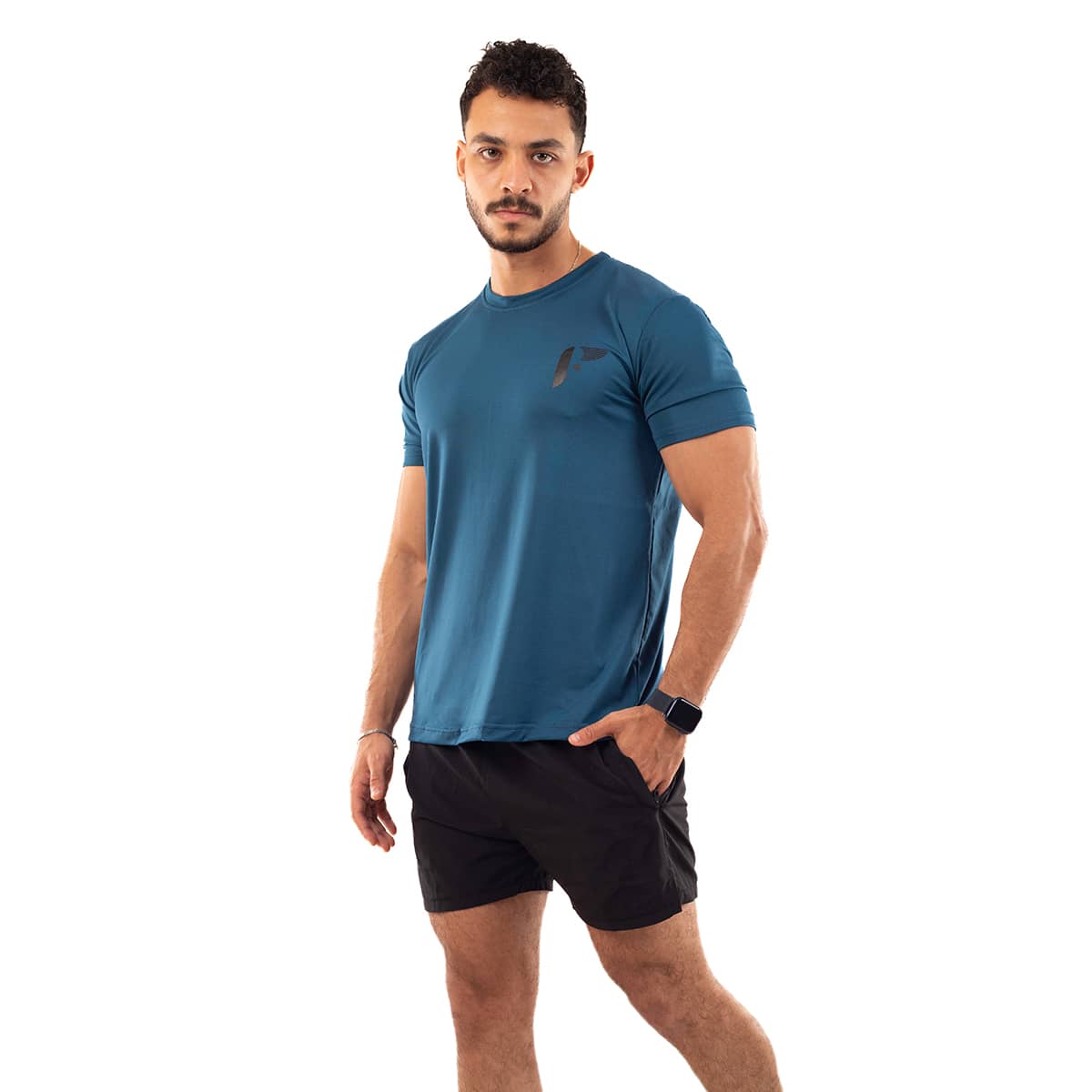 T-Shirt Sport Men's Half Sleeve Blue