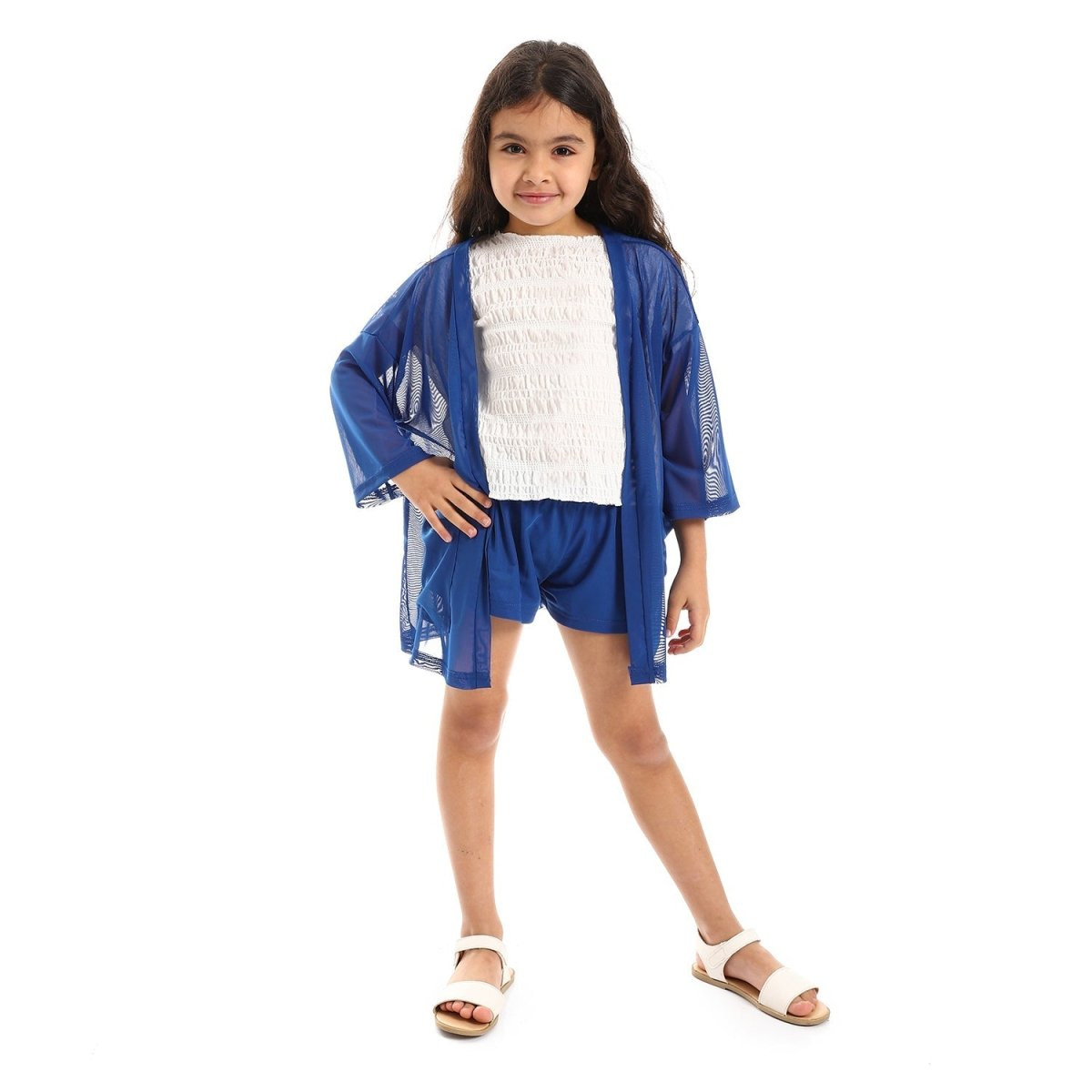 Cardigan Kady Open With Shorts For Girls