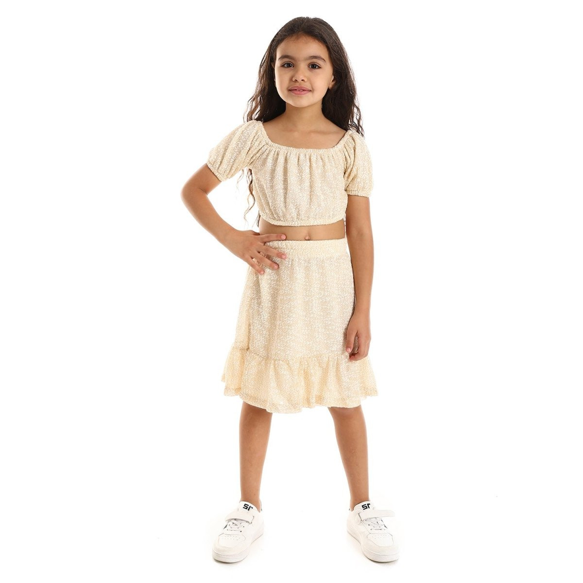 Set Girls' With Sleeves Short Skirt
