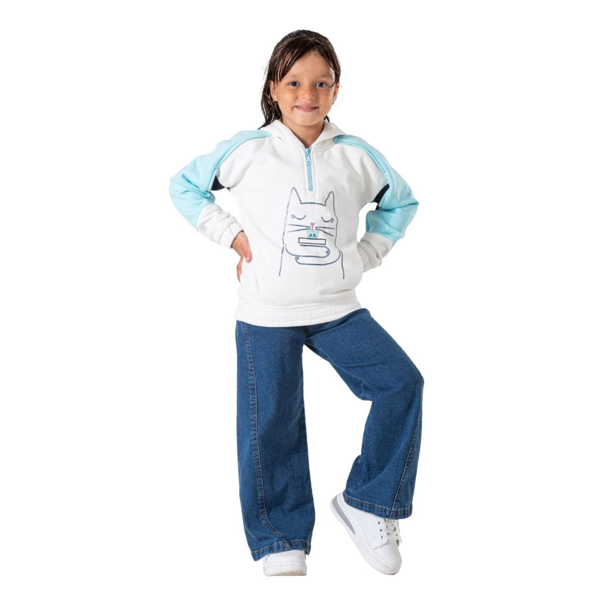 T-Shirt Hoodie Milton Back Fur Girls' Comfortable
