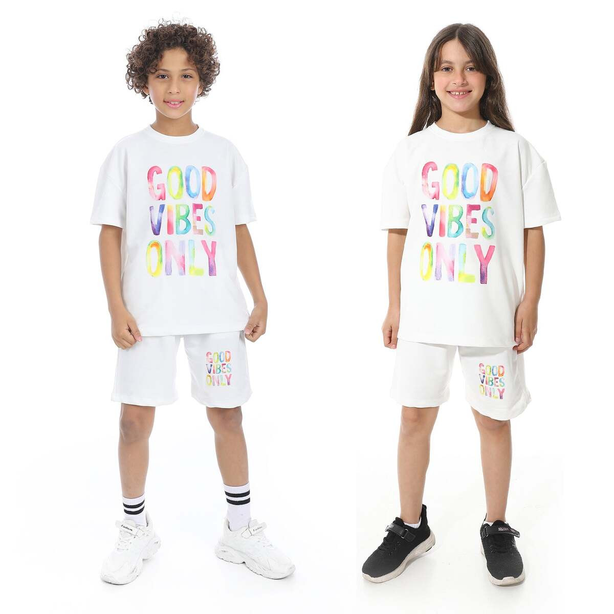 Set Pajamas Kids Summer Printed Unique From Front Unisex