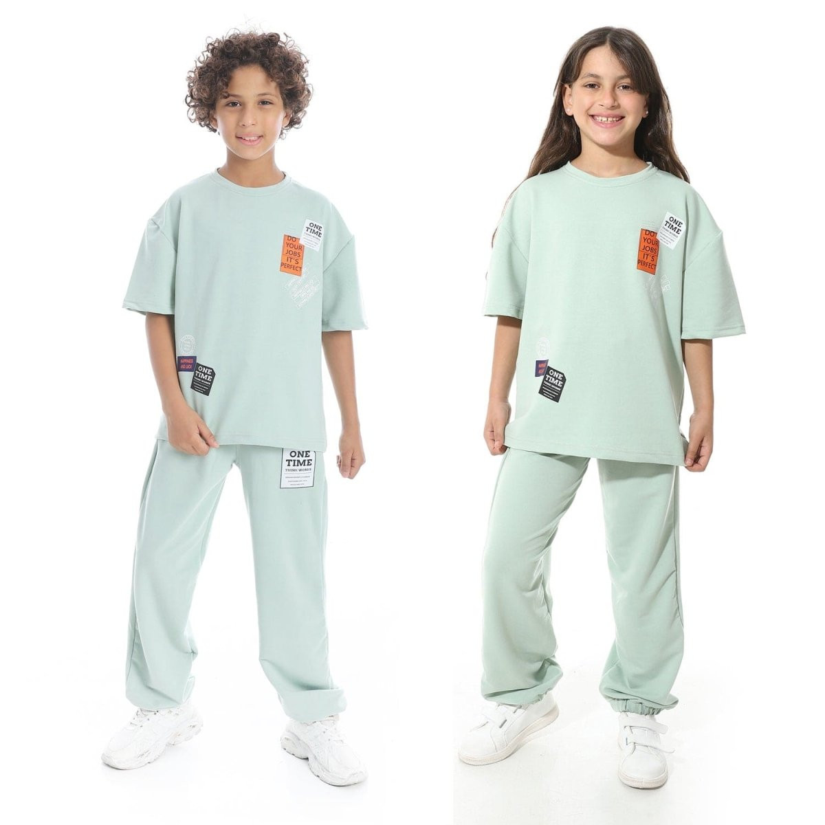Set Pajamas Kids Summer Special Printed From Front Unisex