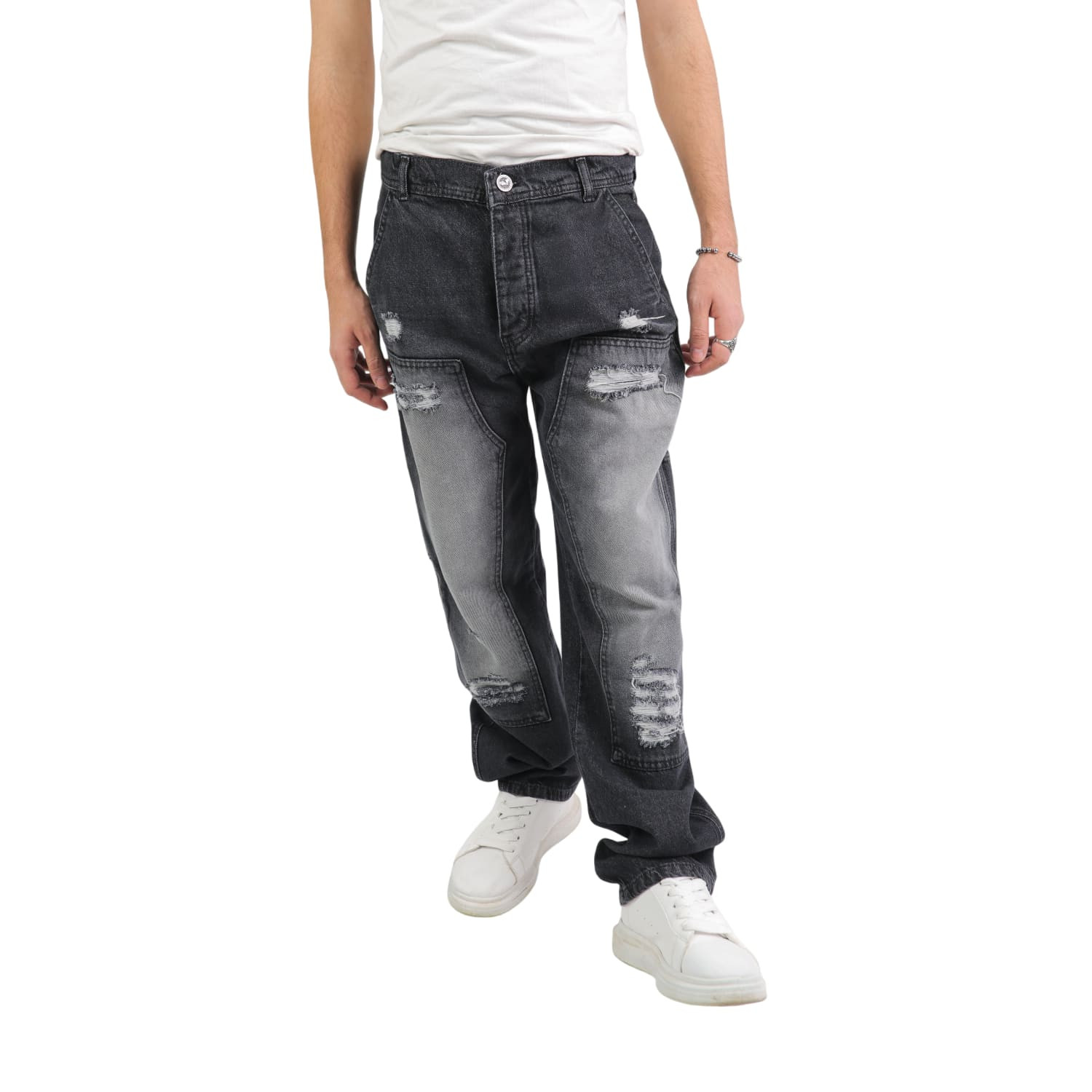 Pants Jeans Cargo Modern Pockets Side Colors Varied