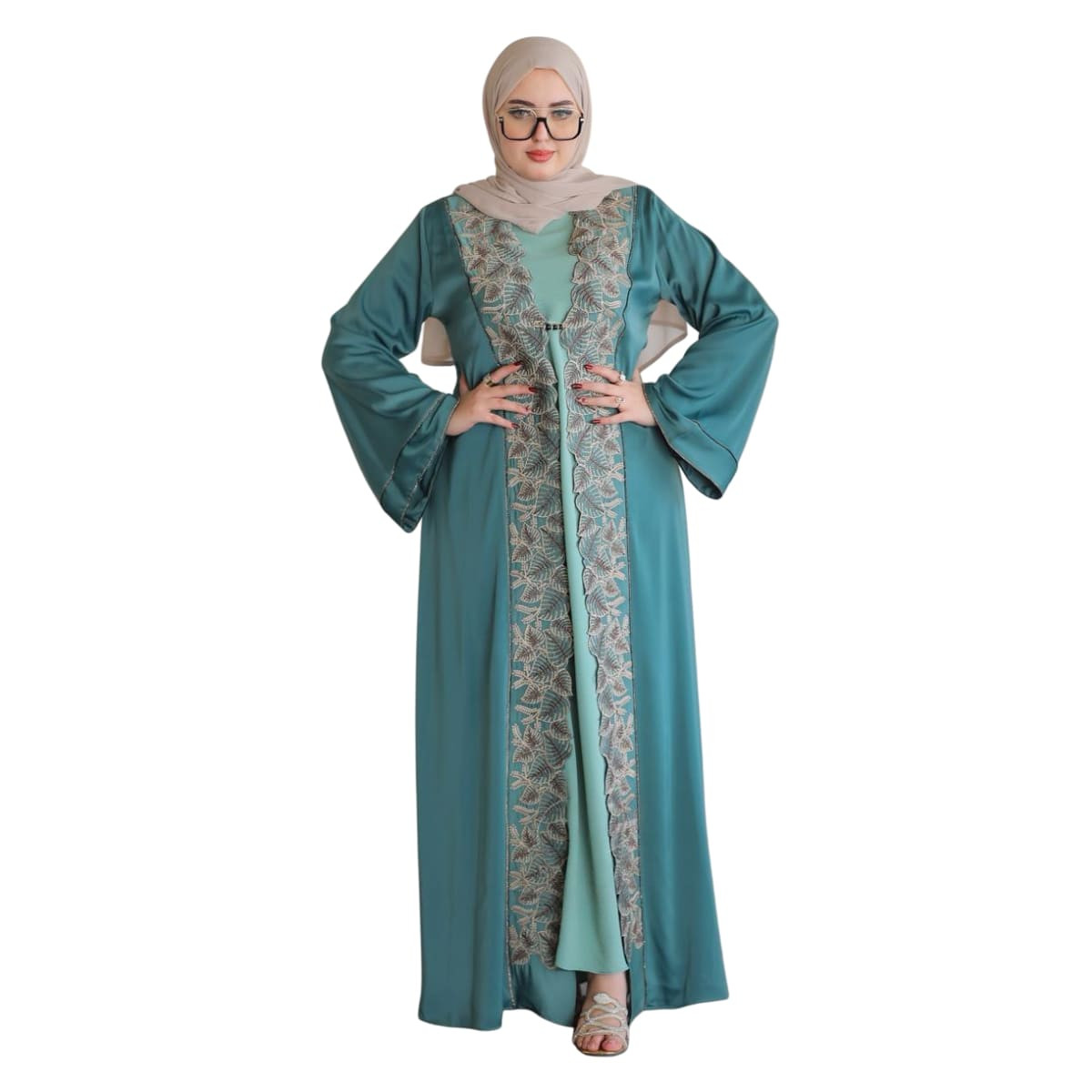 Abaya Women's Elegant Embroidered With Design Modern