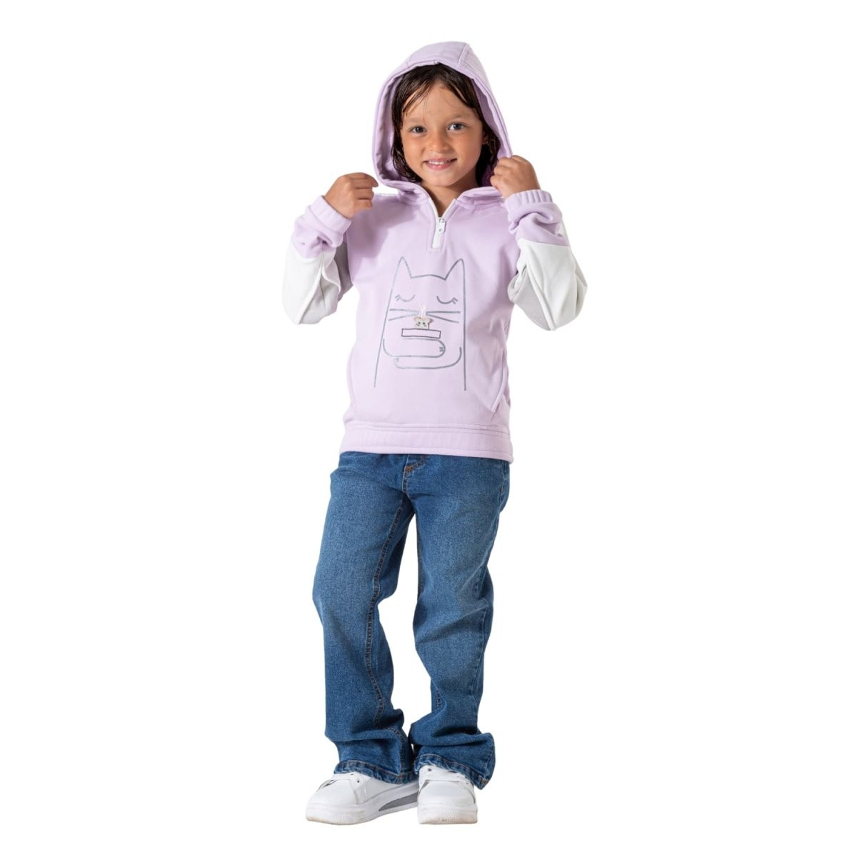 T-Shirt Hoodie Milton Back Fur Girls' Comfortable