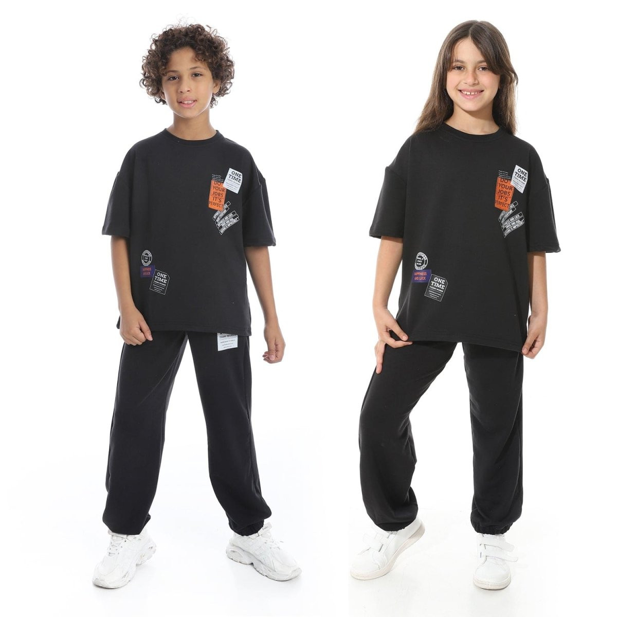 Set Pajamas Kids Summer Special Printed From Front Unisex