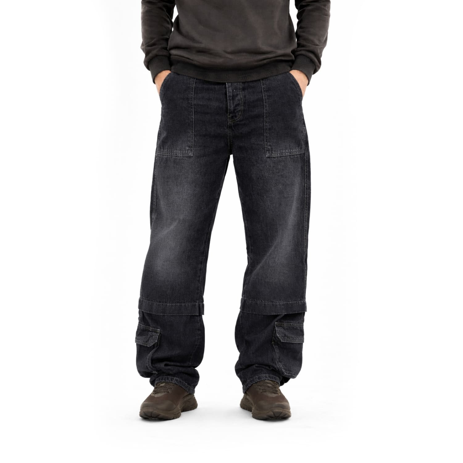Pants Jeans Casual Men's Multi Pockets