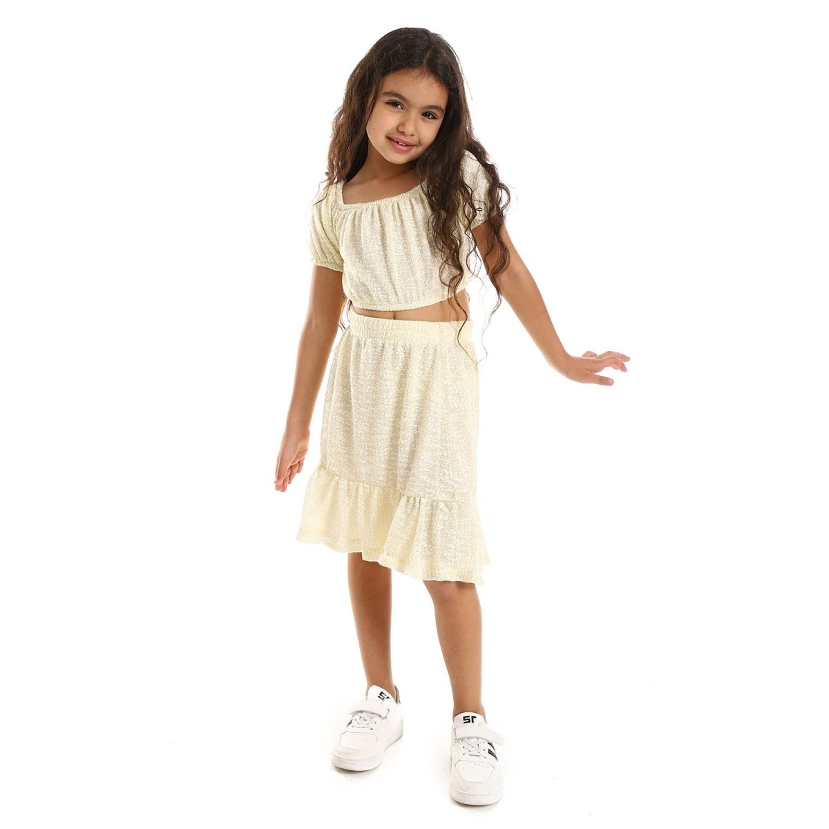 Set Girls' With Sleeves Short Skirt