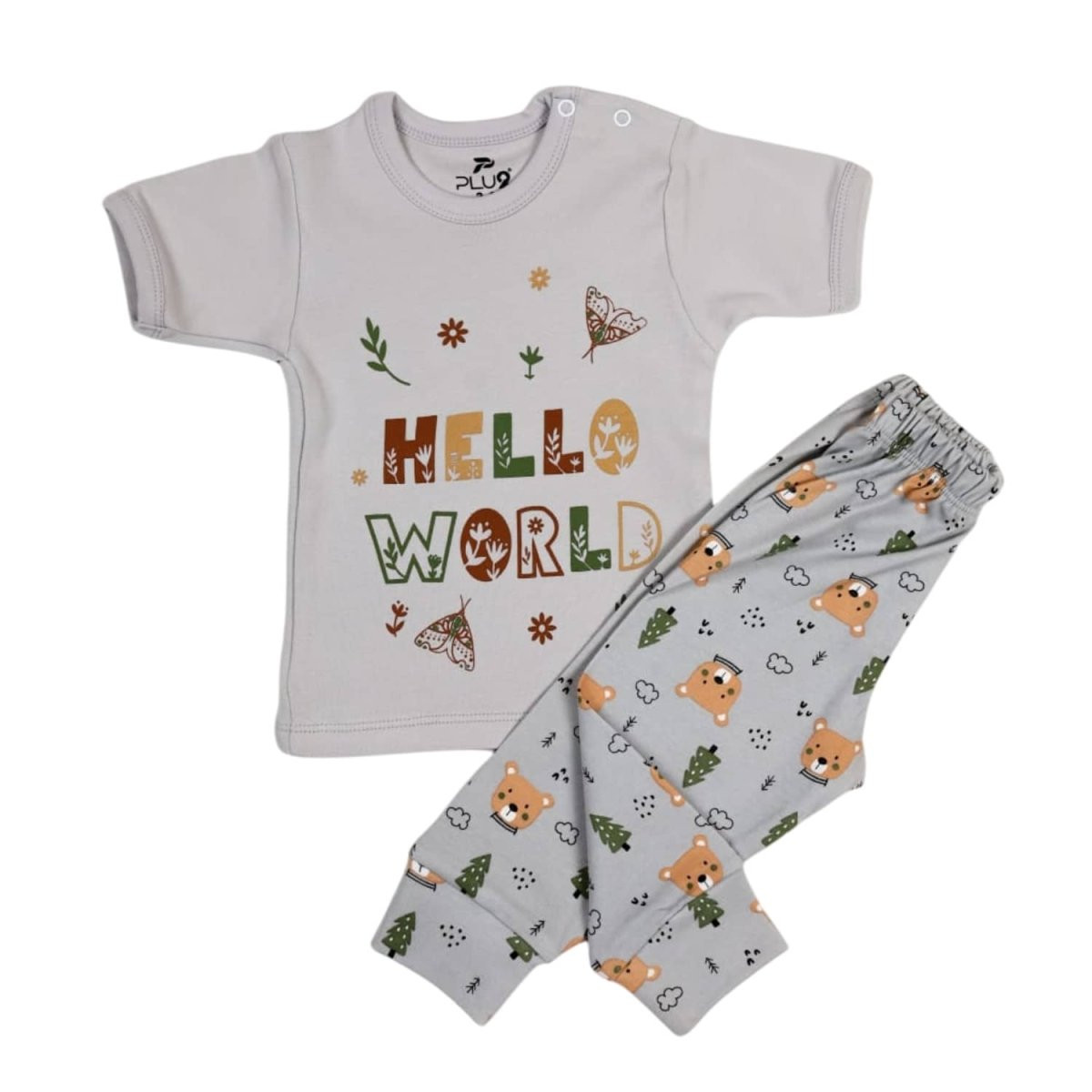 Set For New Birth Half Sleeve Pencil Cotton Multi Prints