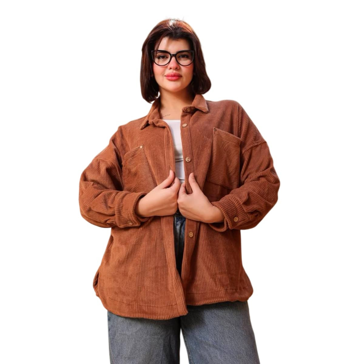 شميز قطيفة نسائي واسع دافئ