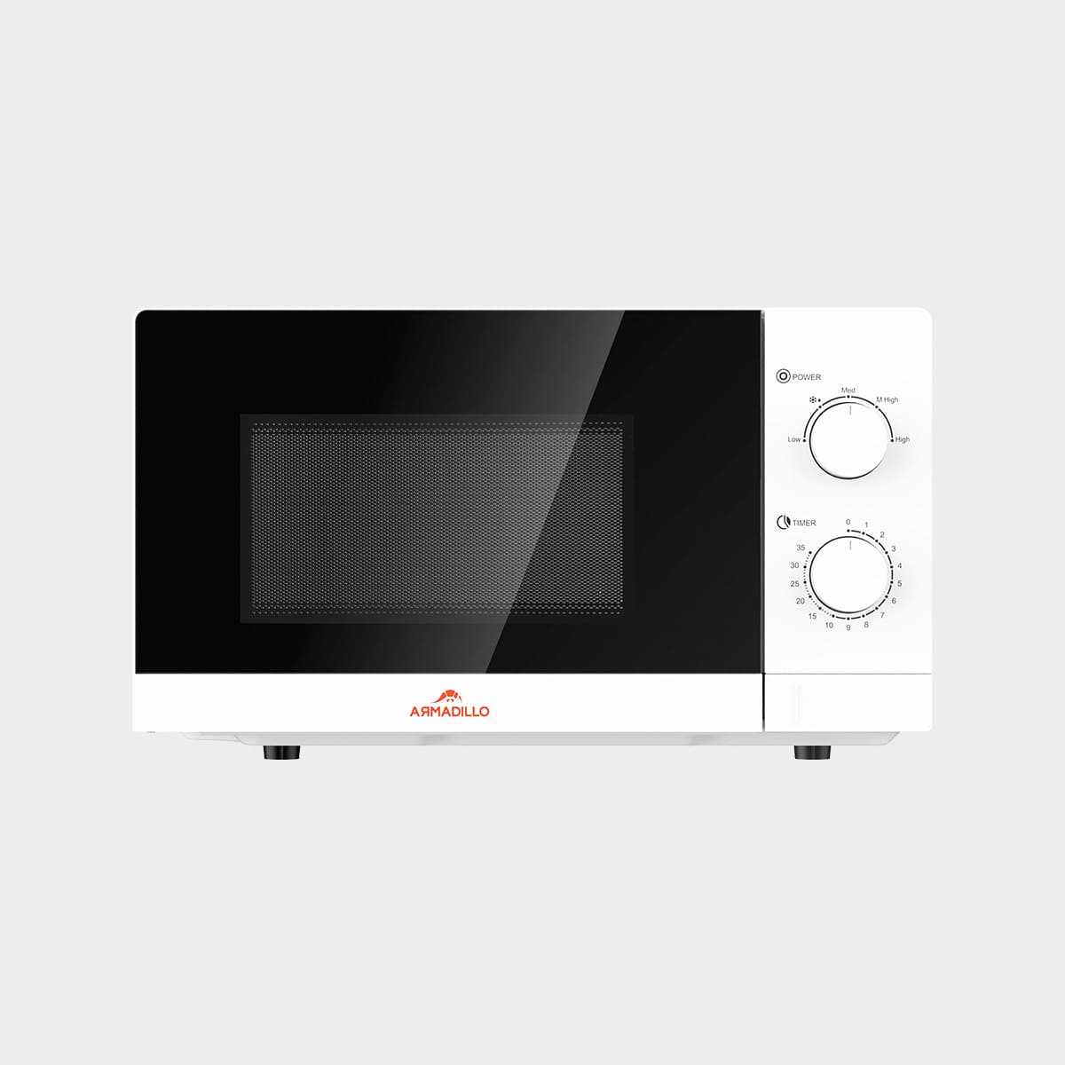 Armadillo Microwave Handmade Capacity 20 L 700 - 1100 Watt White