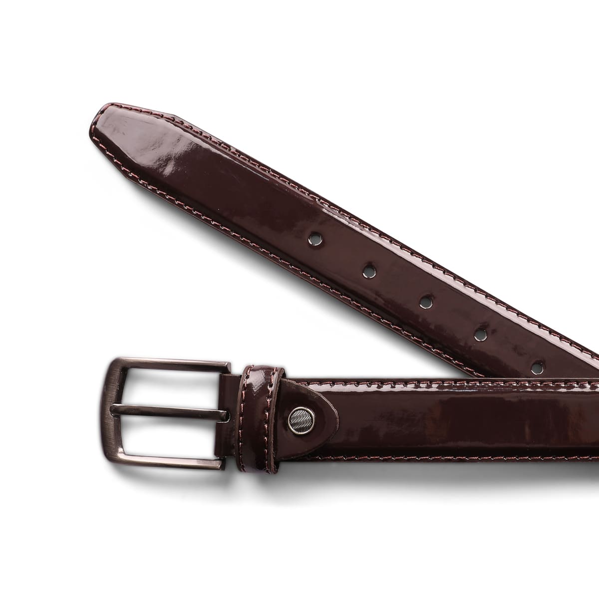Belt Men's Leather Natural Classic Formal Glossy