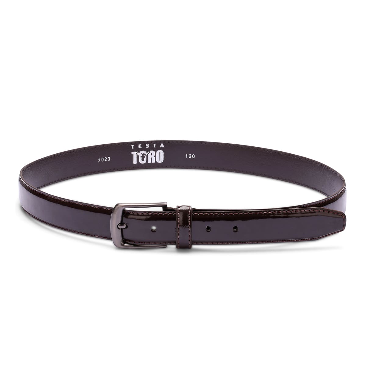Belt Men's Leather Natural Classic Formal Glossy