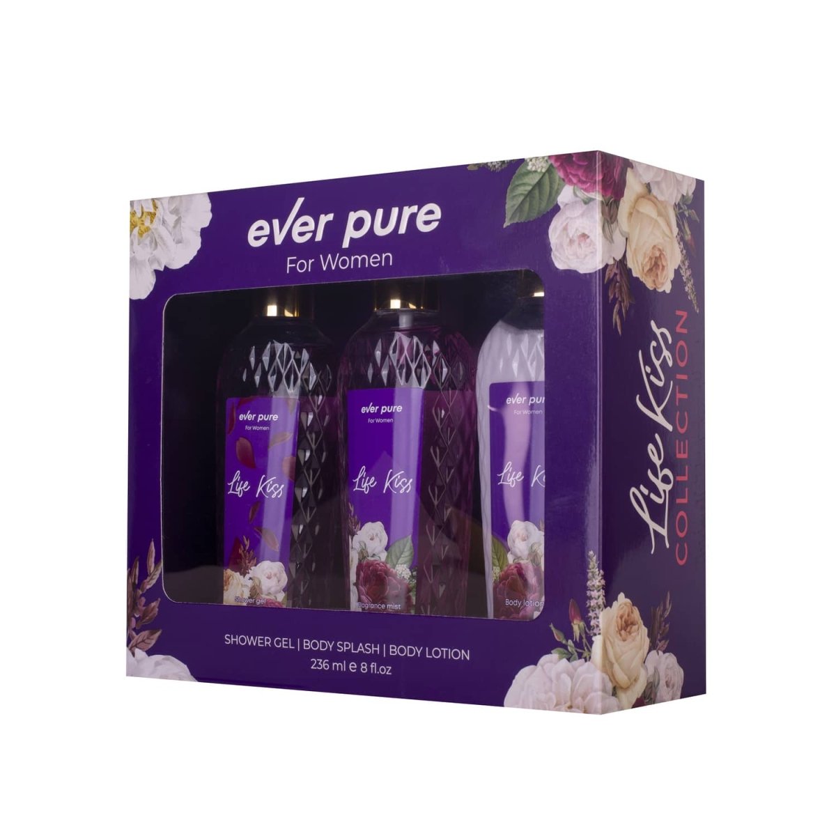 Box Ever Pure Life Bag Lotion, Splash Shower Leather Perfume Floral Eastern Premium