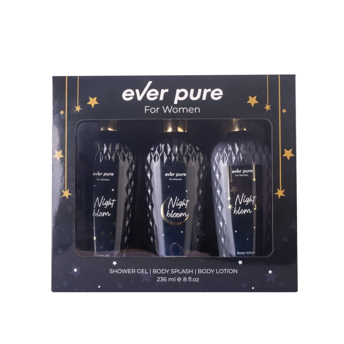 Box Ever Pure Night Bloom Lotion, Splash Shower Leather Perfume Eastern Premium