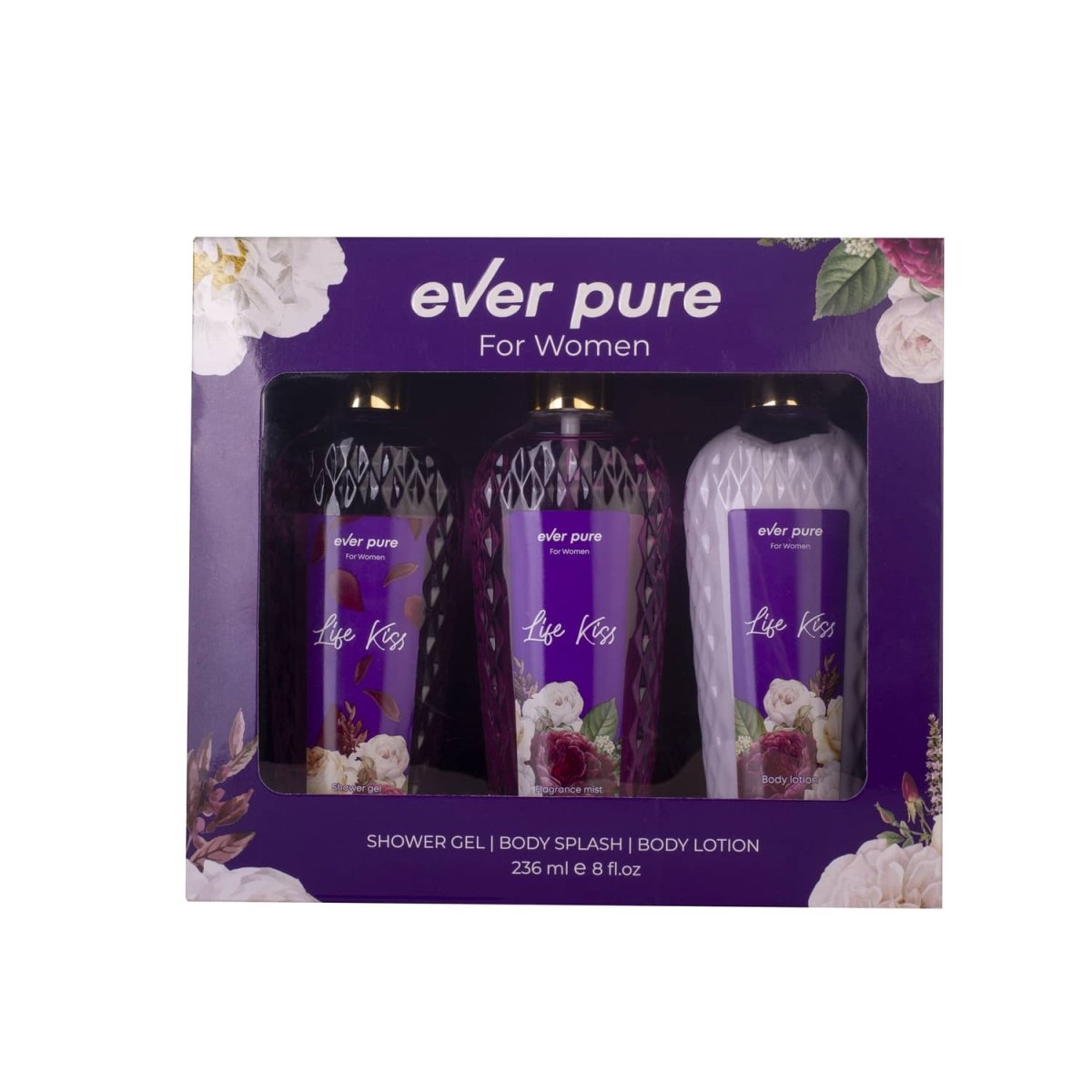 Box Ever Pure Life Bag Lotion, Splash Shower Leather Perfume Floral Eastern Premium