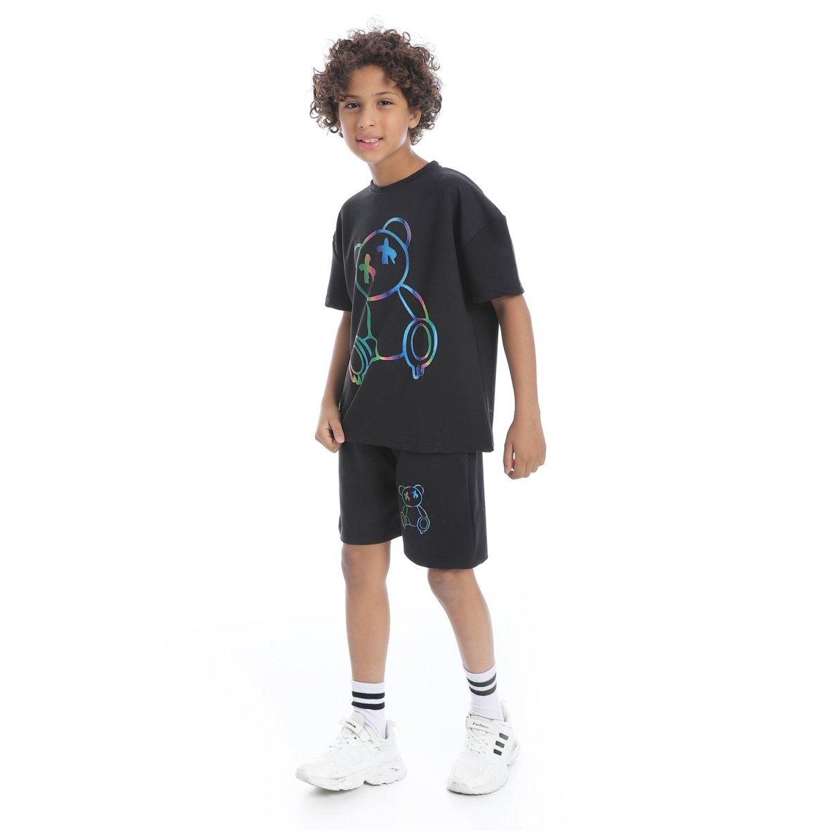 Set Pajamas Kids Summer Print Casual From Front Unisex
