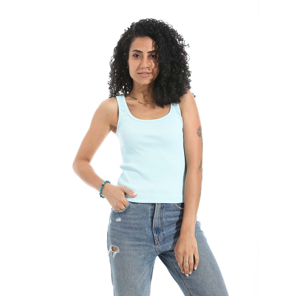Blouse Women's From Cotton Lycra Without