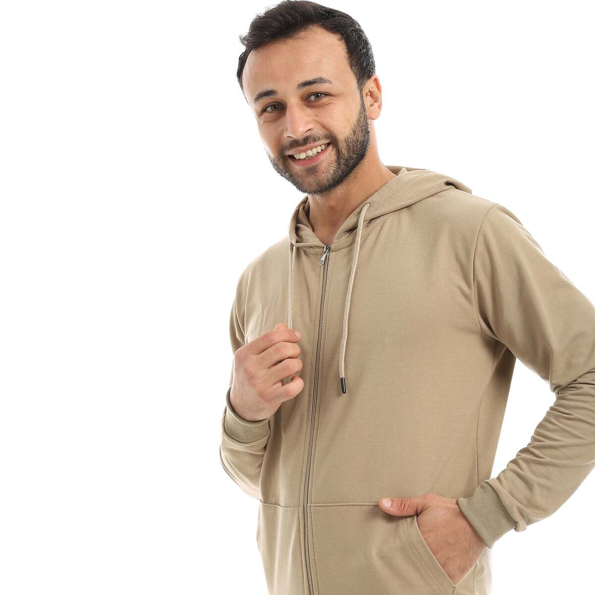 Sweatshirt Shirt Men's Zip Cover Head Fabric Cotton Comfortable