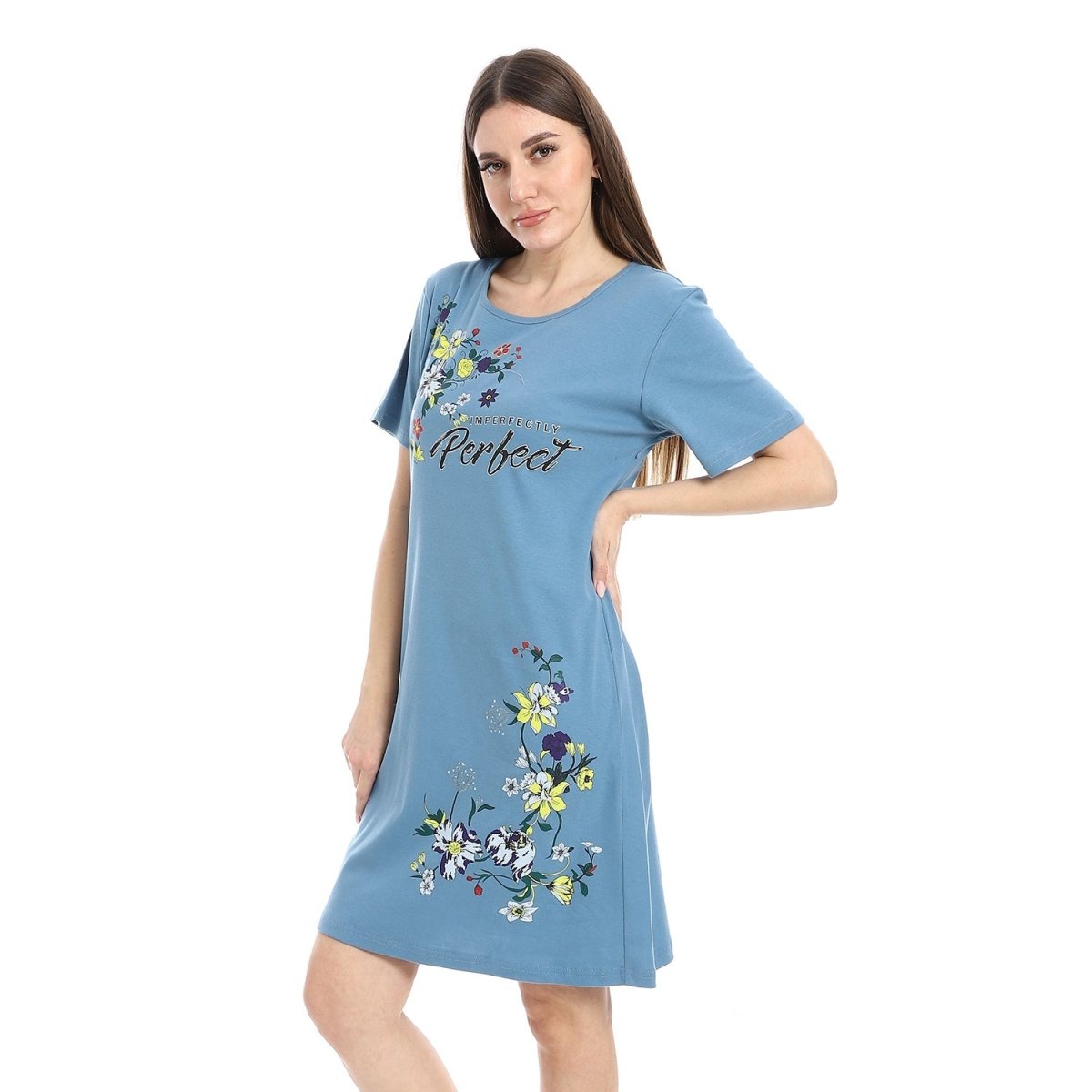 Shirt Sleep Women's Comfortable With Sleeves Short 100 Cotton