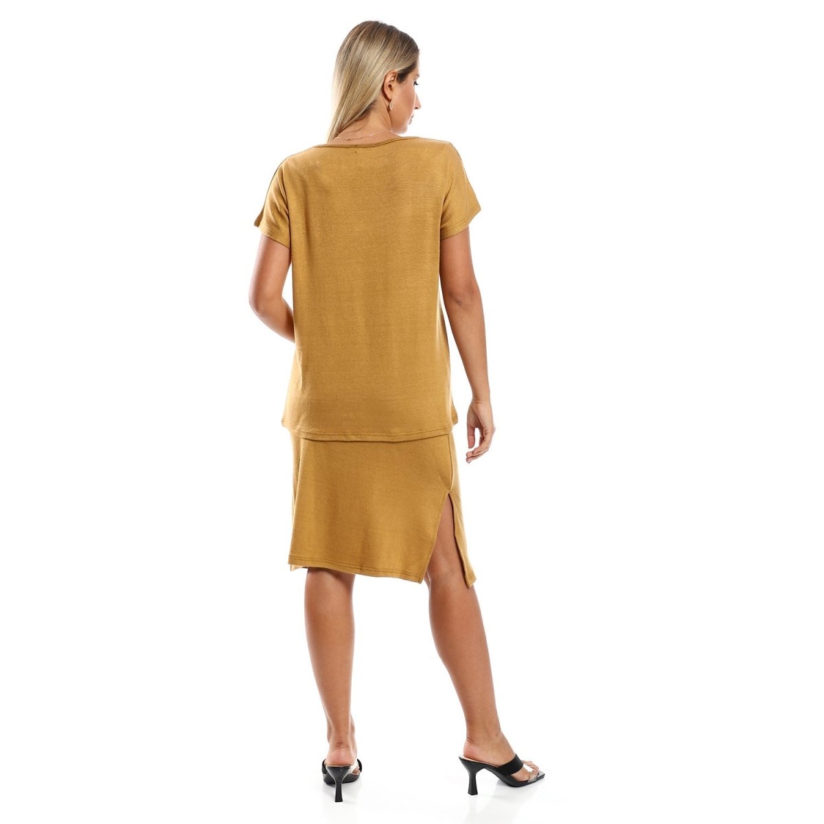 Set Summer Women's With Sleeves Short Shirt Skirt