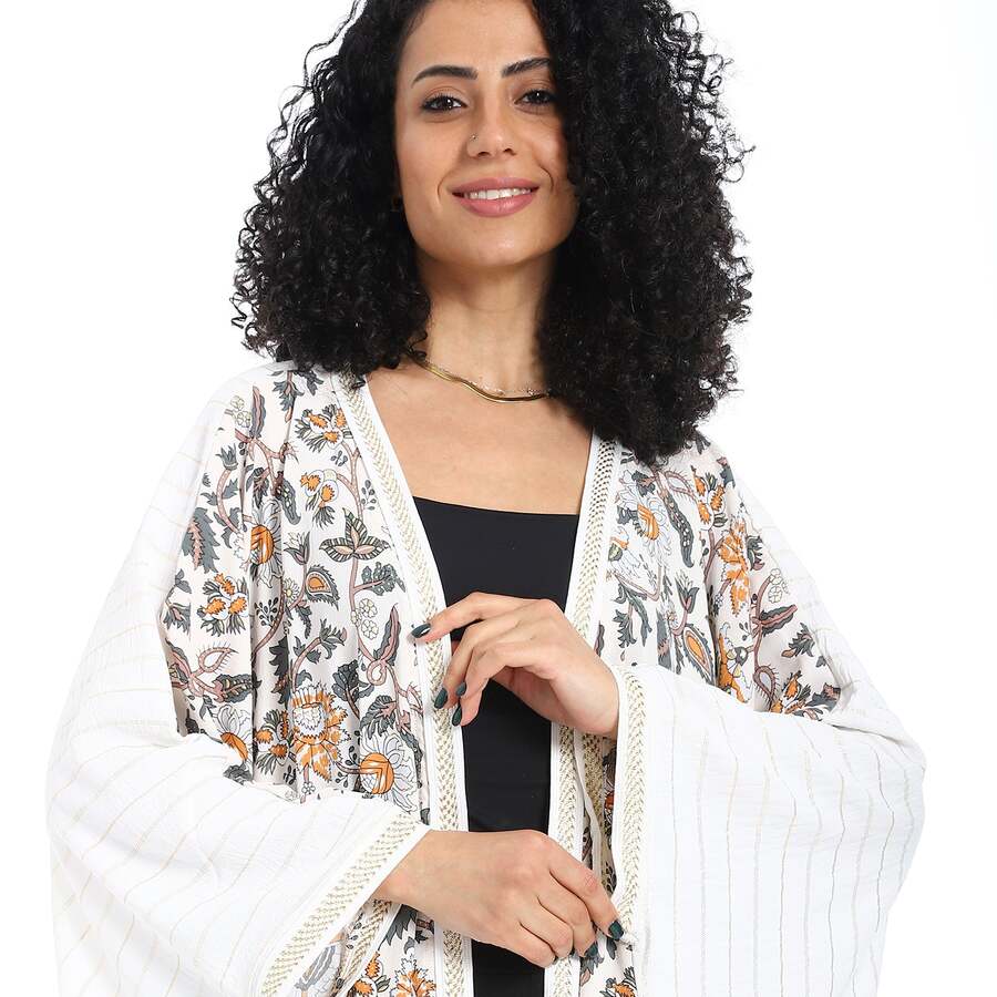 كارديجان نسائي منقوش بظهر عادي