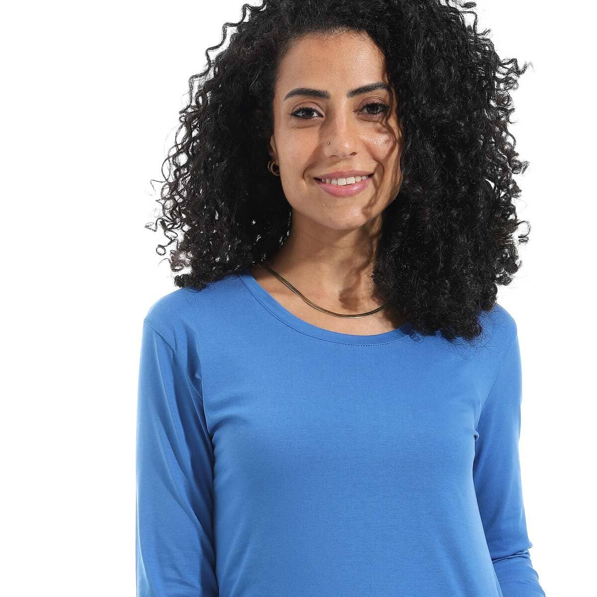 Blouse Women's Lycra With Sleeves Long Neck Wide