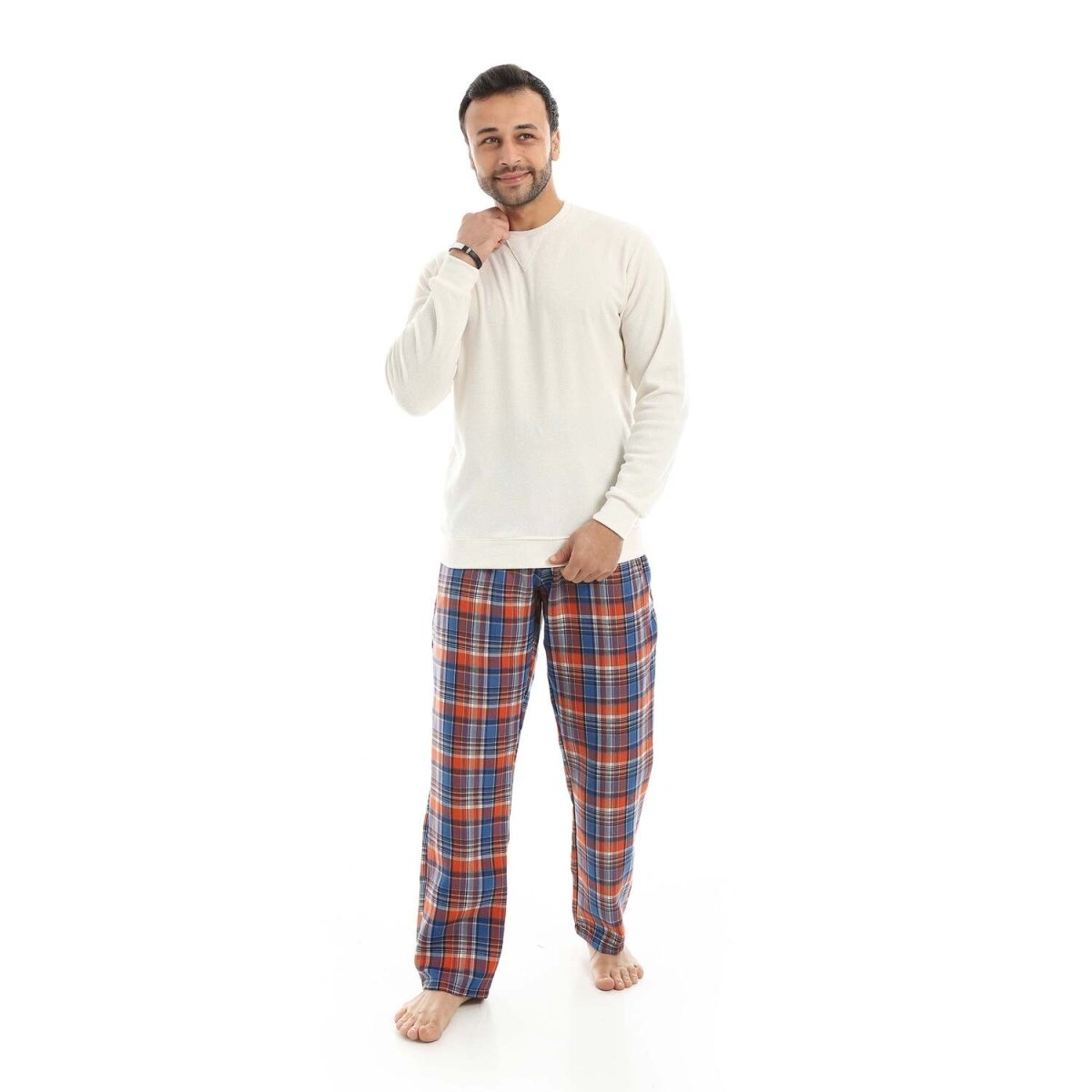 Pajamas Men's Neck Pants