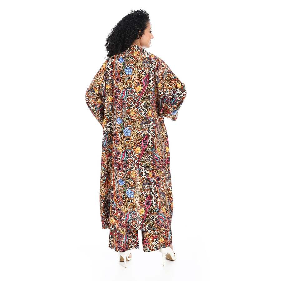 Suit Kimono For Women With Pattern Flowers