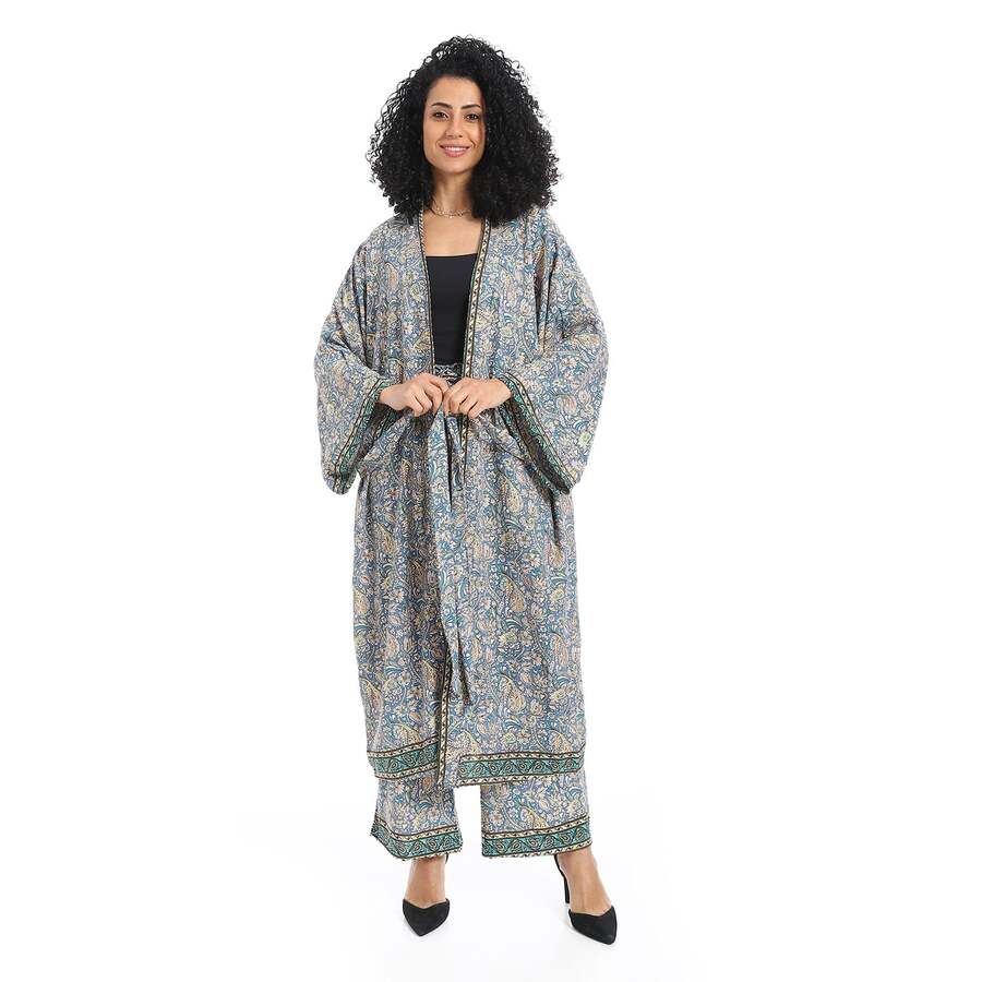 Suit Kimono For Women With Pattern Flowers