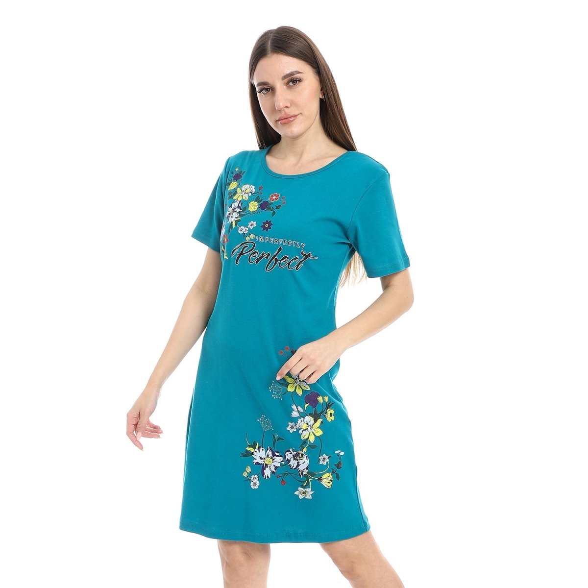 Shirt Sleep Women's Comfortable With Sleeves Short 100 Cotton