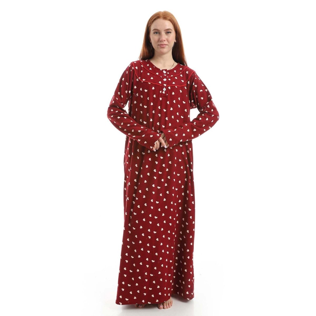 Shirt Sleep With Sleeves Printed Heart
