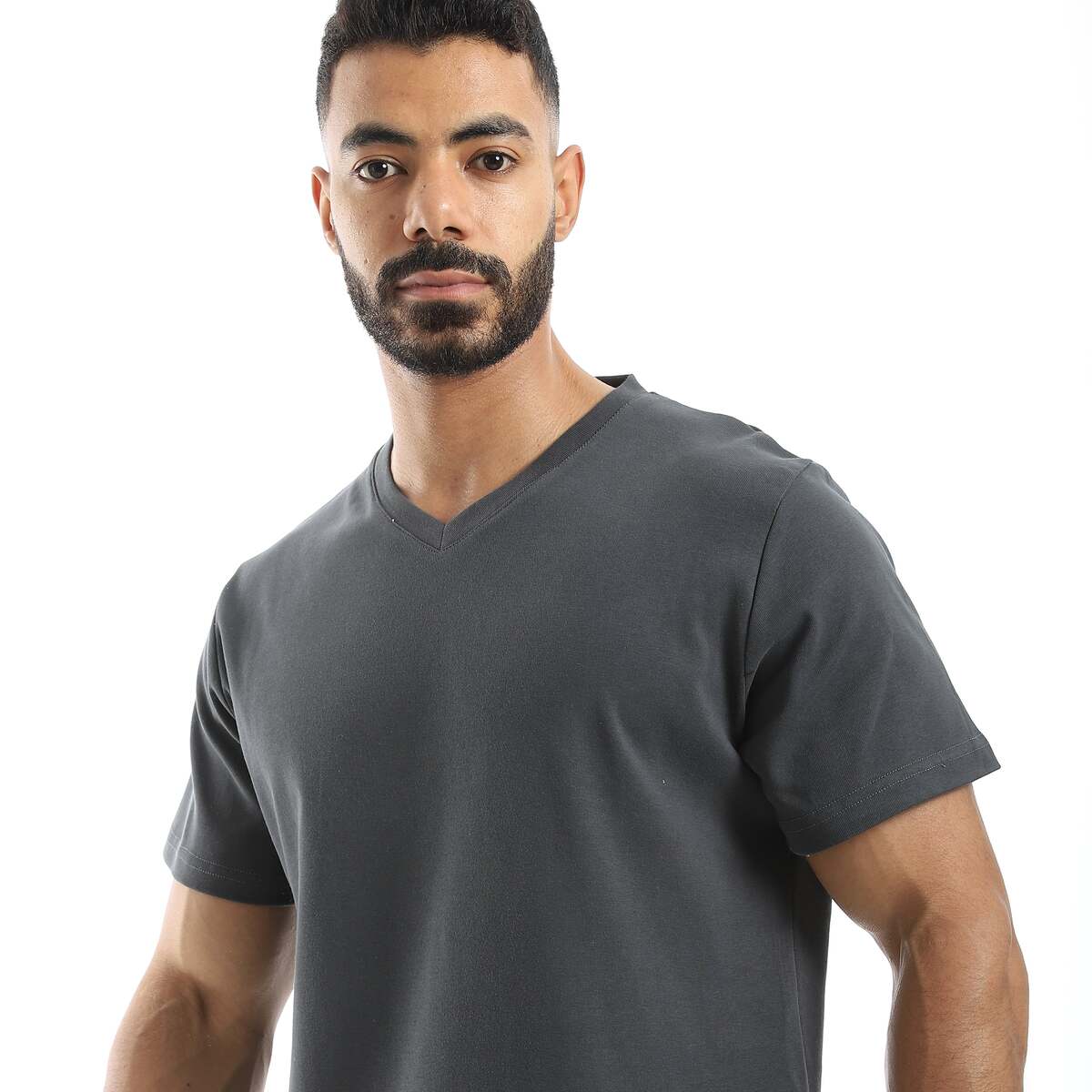 T-Shirt Men's Plain With Sleeves On V