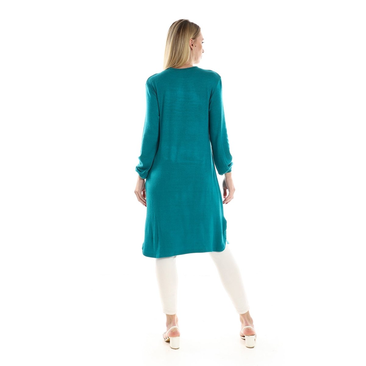 Jacket Women's Knitted With Sleeves Long Buttons