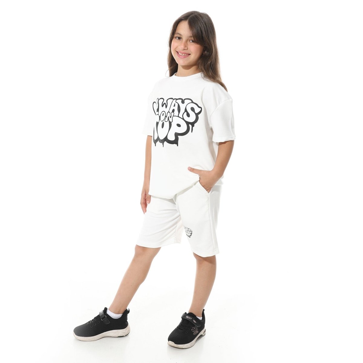 Set Pajamas Kids Summer Print Attractive From Front Unisex