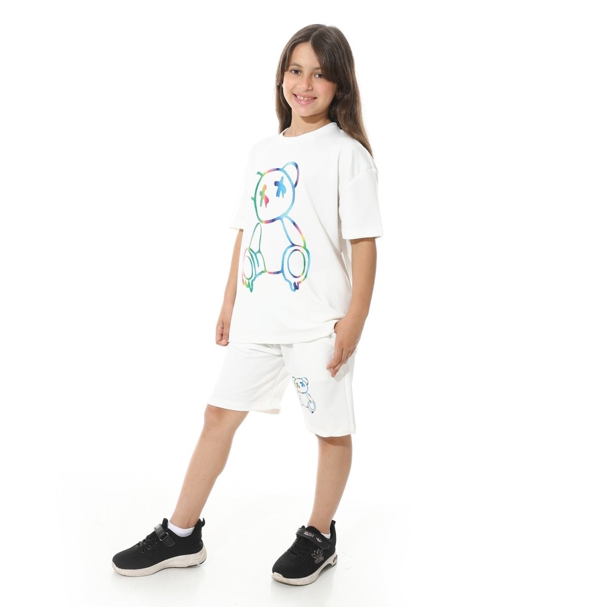 Set Pajamas Kids Summer Print Casual From Front Unisex