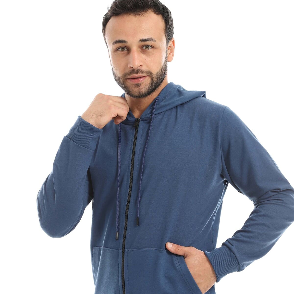 Sweatshirt Shirt Men's Zip Cover Head Fabric Cotton Comfortable